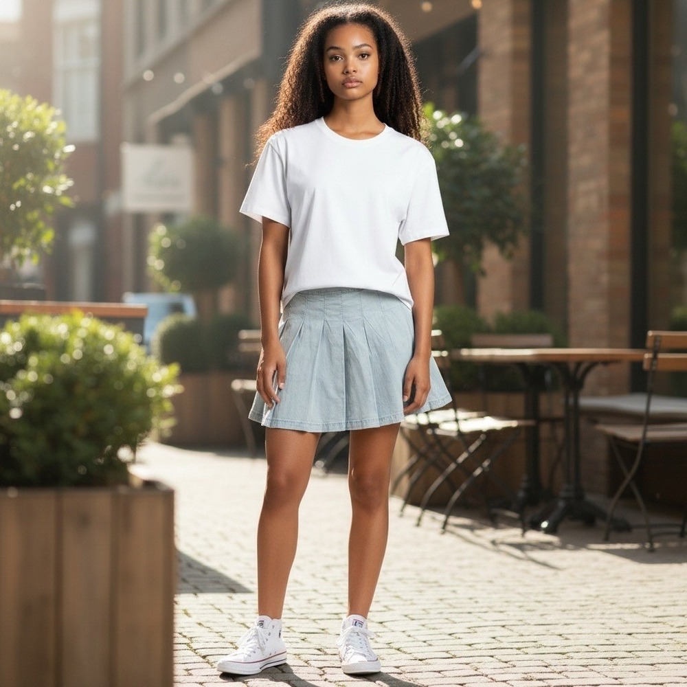 NEW Pleated Mini Skirt 6 Light Blue NWT High Waisted Zipper Tennis Skirt Pastel